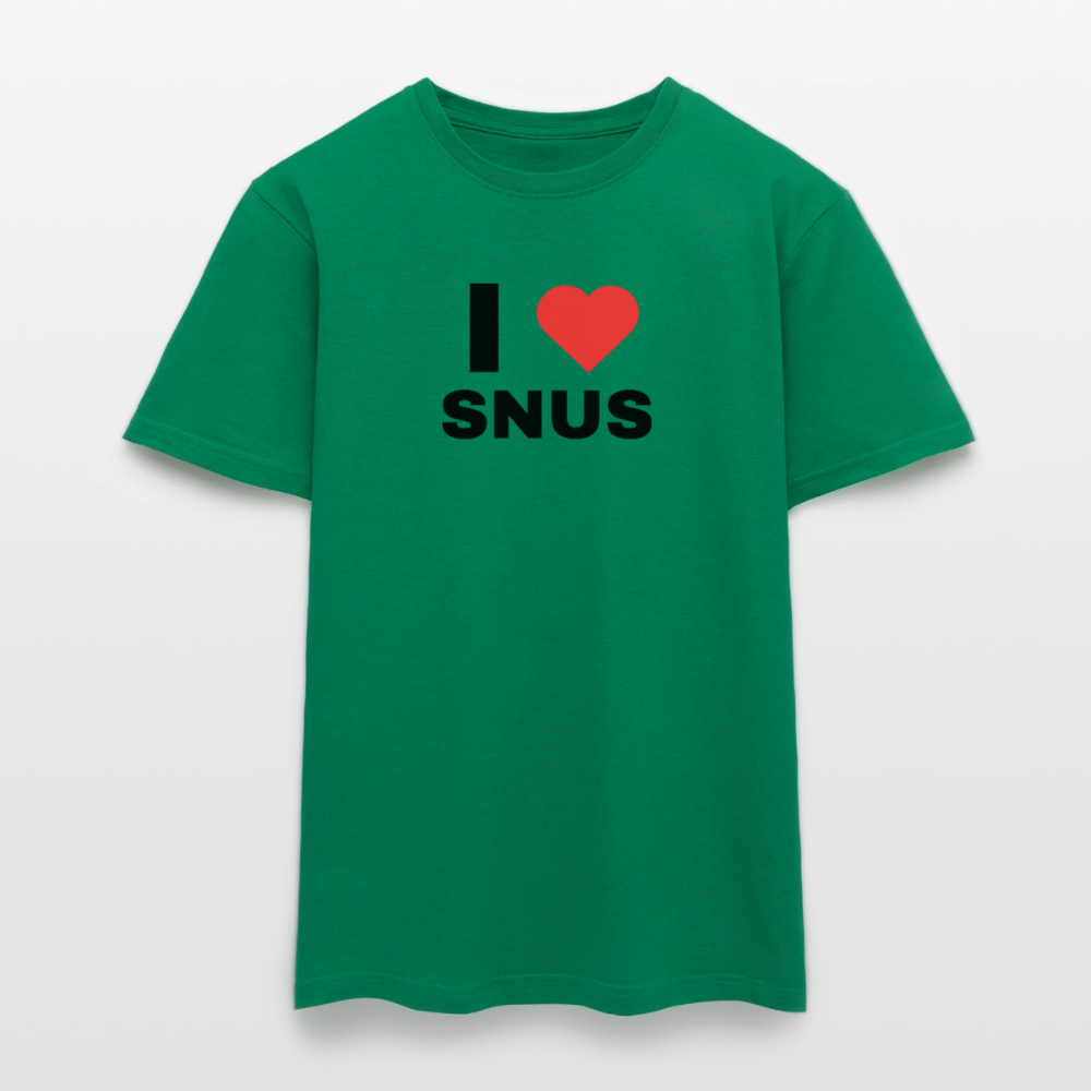 I love snus T-shirt herr - kellygrön