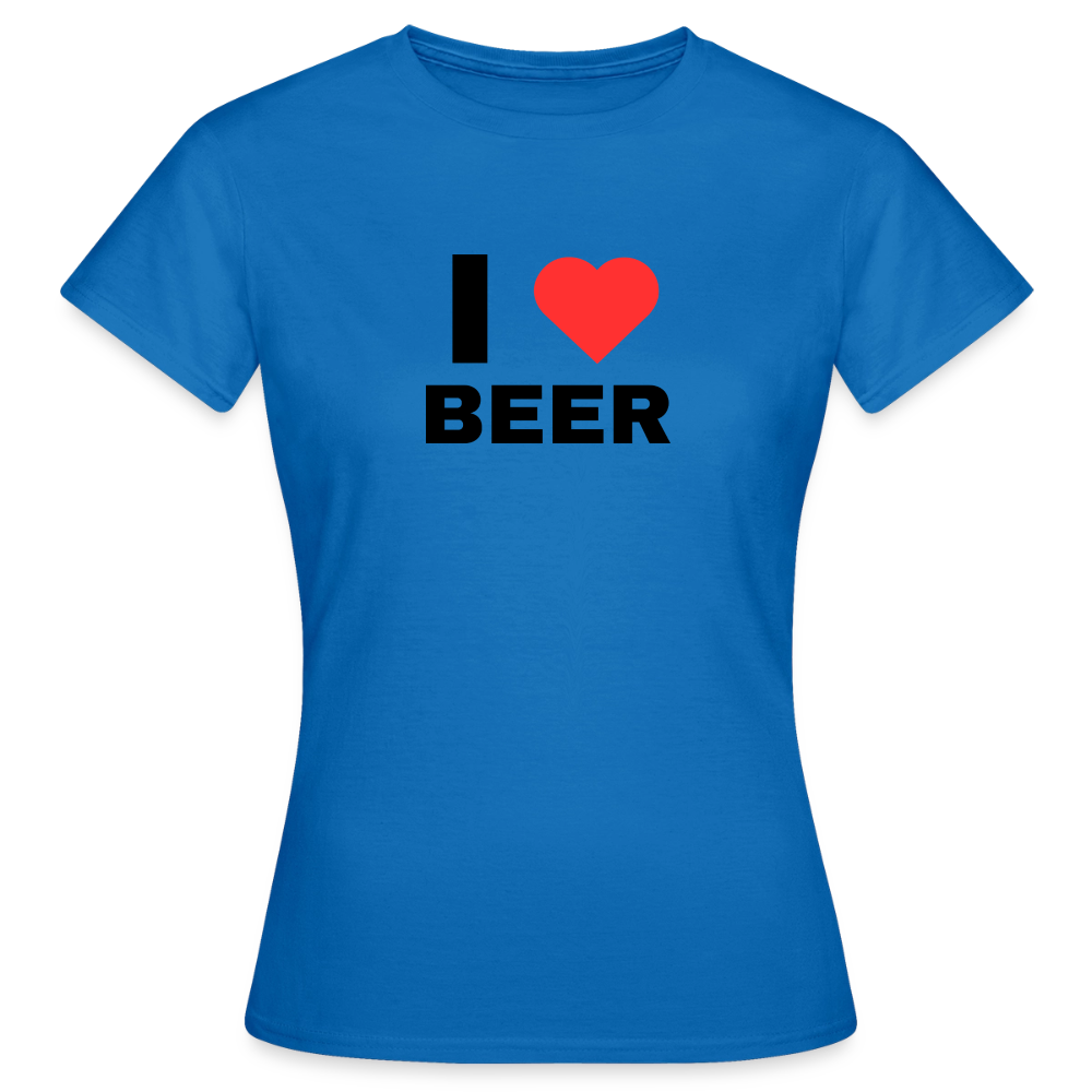 I love beer T-shirt dam - royalblå