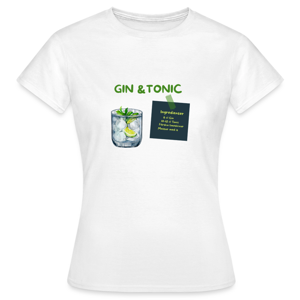 Gin & tonic T-shirt dam - vit