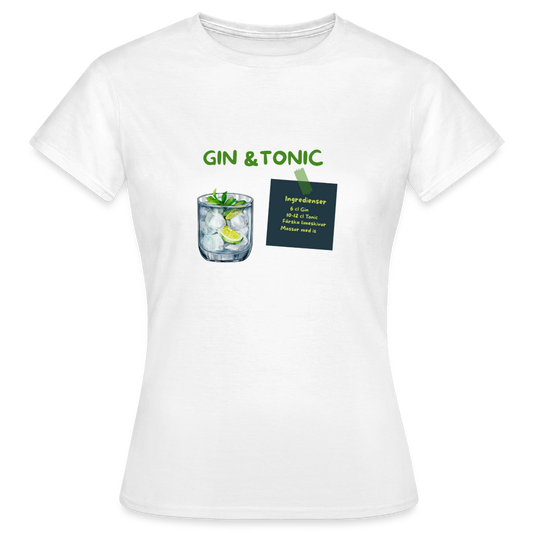 Gin & tonic T-shirt dam - vit
