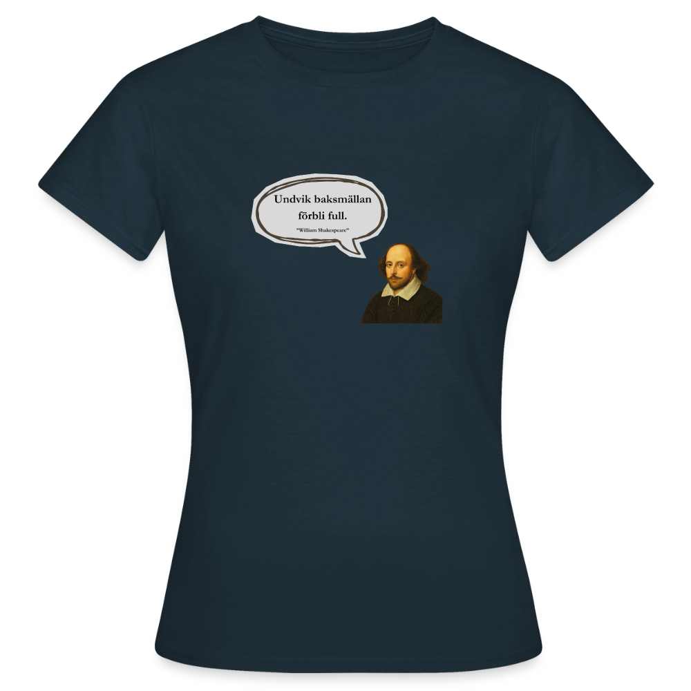 Undvik baksmällan förbli full T-shirt Dam - marinblå