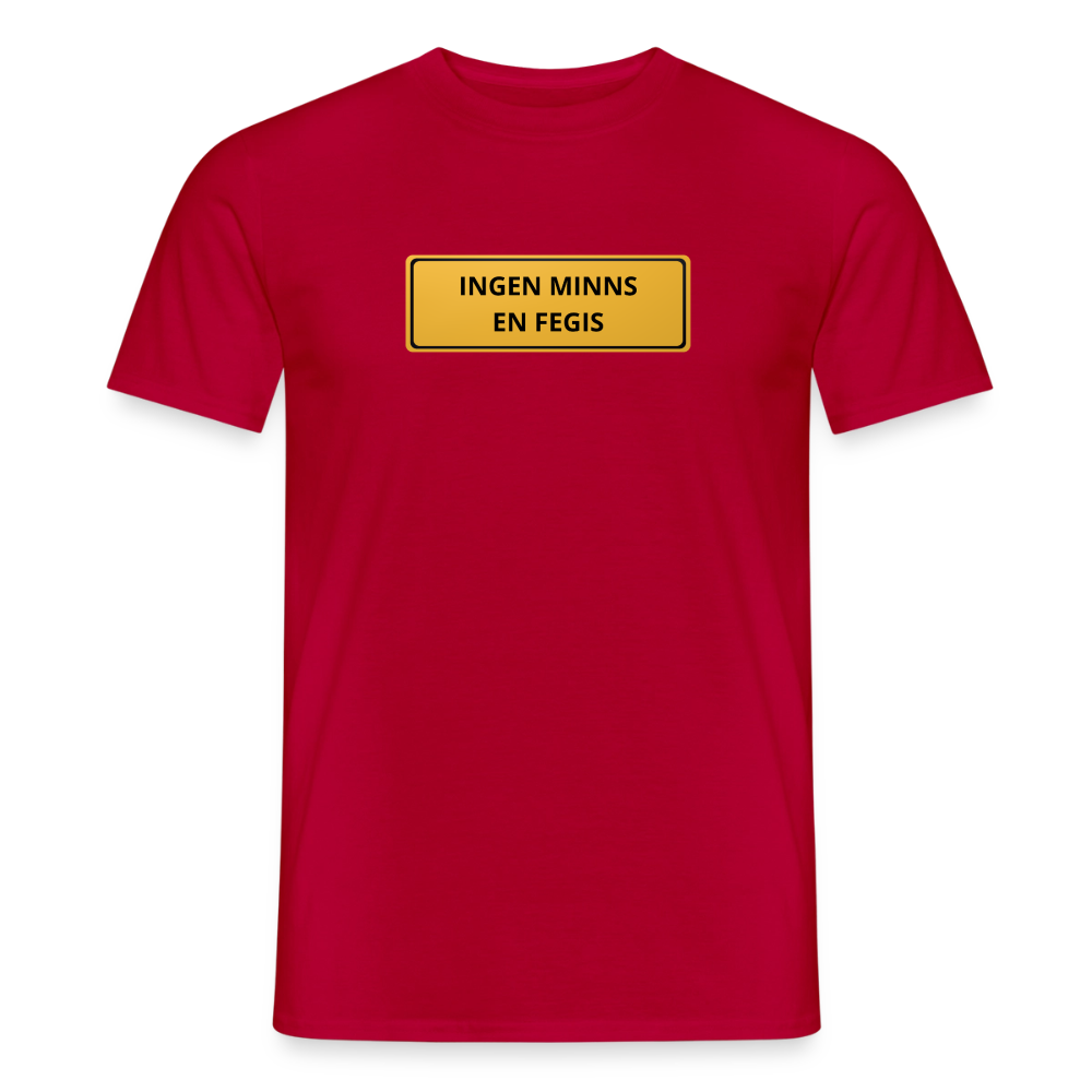Ingen minns en fegis T-shirt herr - röd