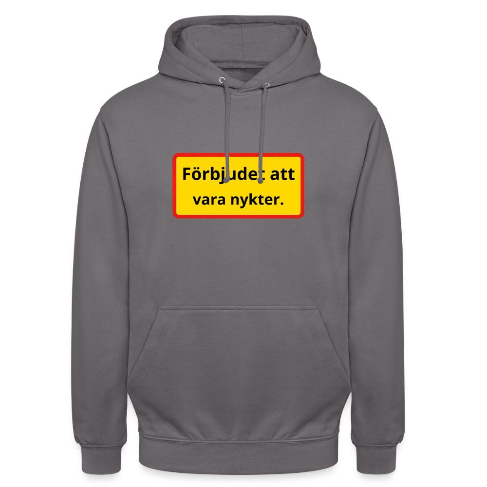 Förbjudet att vara nykter Hoodie Unisex - mellangrå