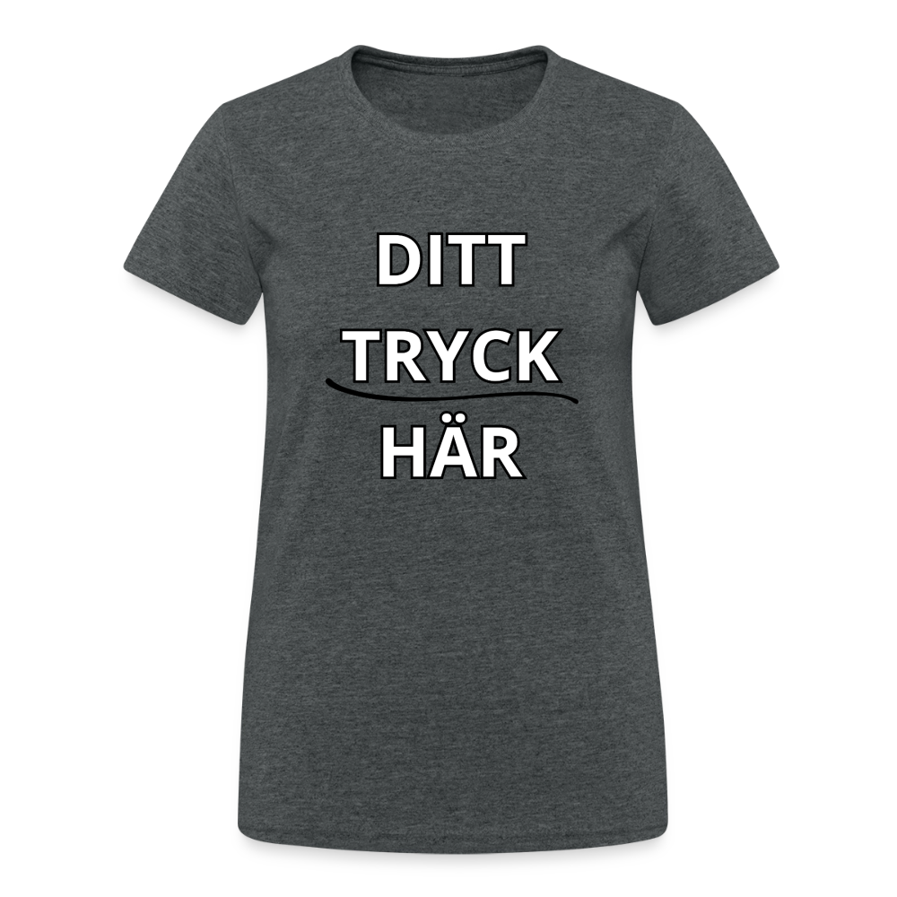 Women’s Gildan Heavy T-Shirt - mörkgråmelerad