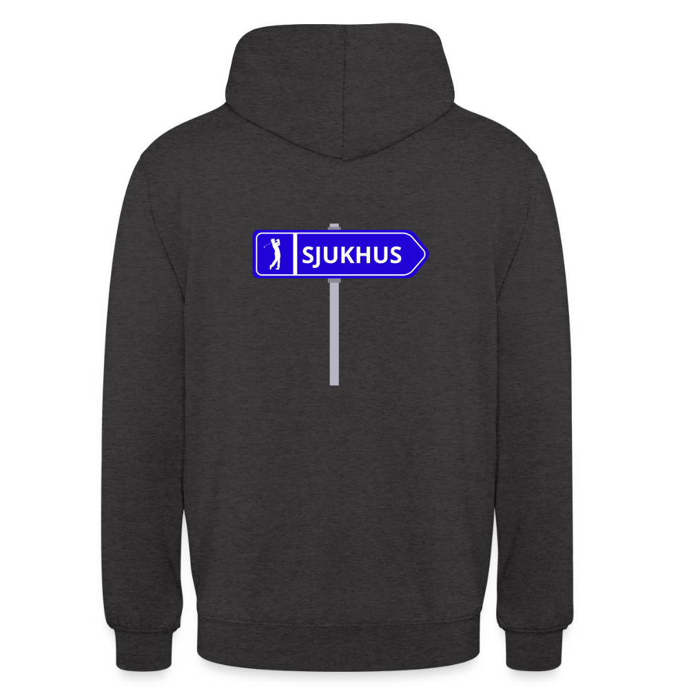 Sjukhus skylt  Hoodie Unisex - kolgrå