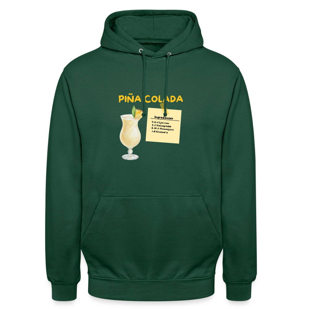 Pina colada Hoodie Unisex - buteljgrön