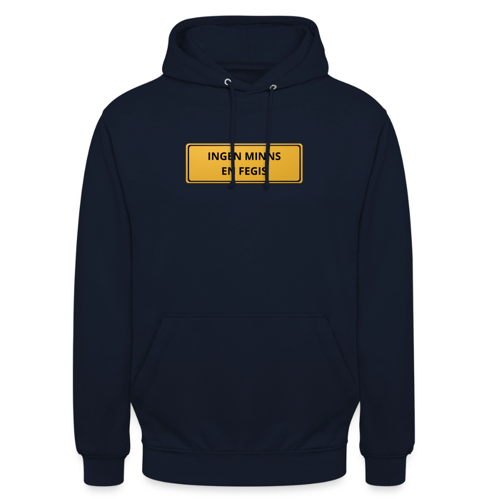 Ingen minns en fegis Hoodie Unisex - marinblå