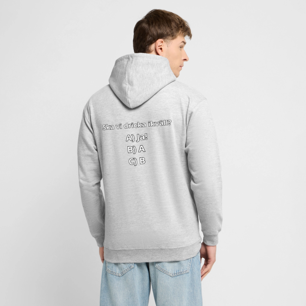 Ska vi dricka ikväll? Luvtröja Unisex - ljusgråmelerad