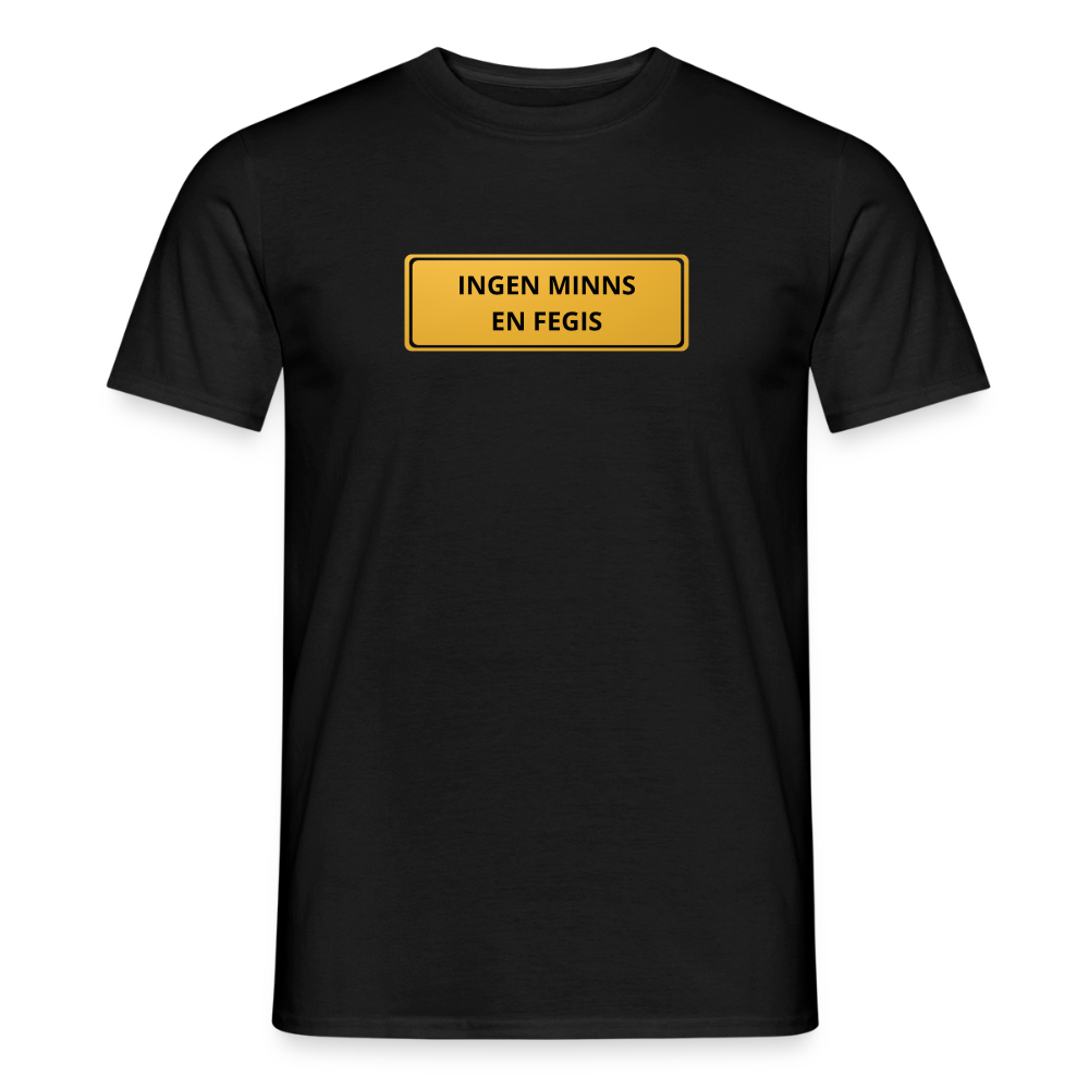 Ingen minns en fegis T-shirt herr - svart