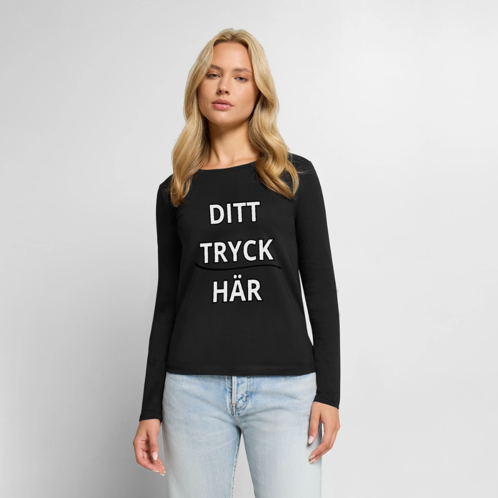 Långärmad premium-T-shirt dam - svart