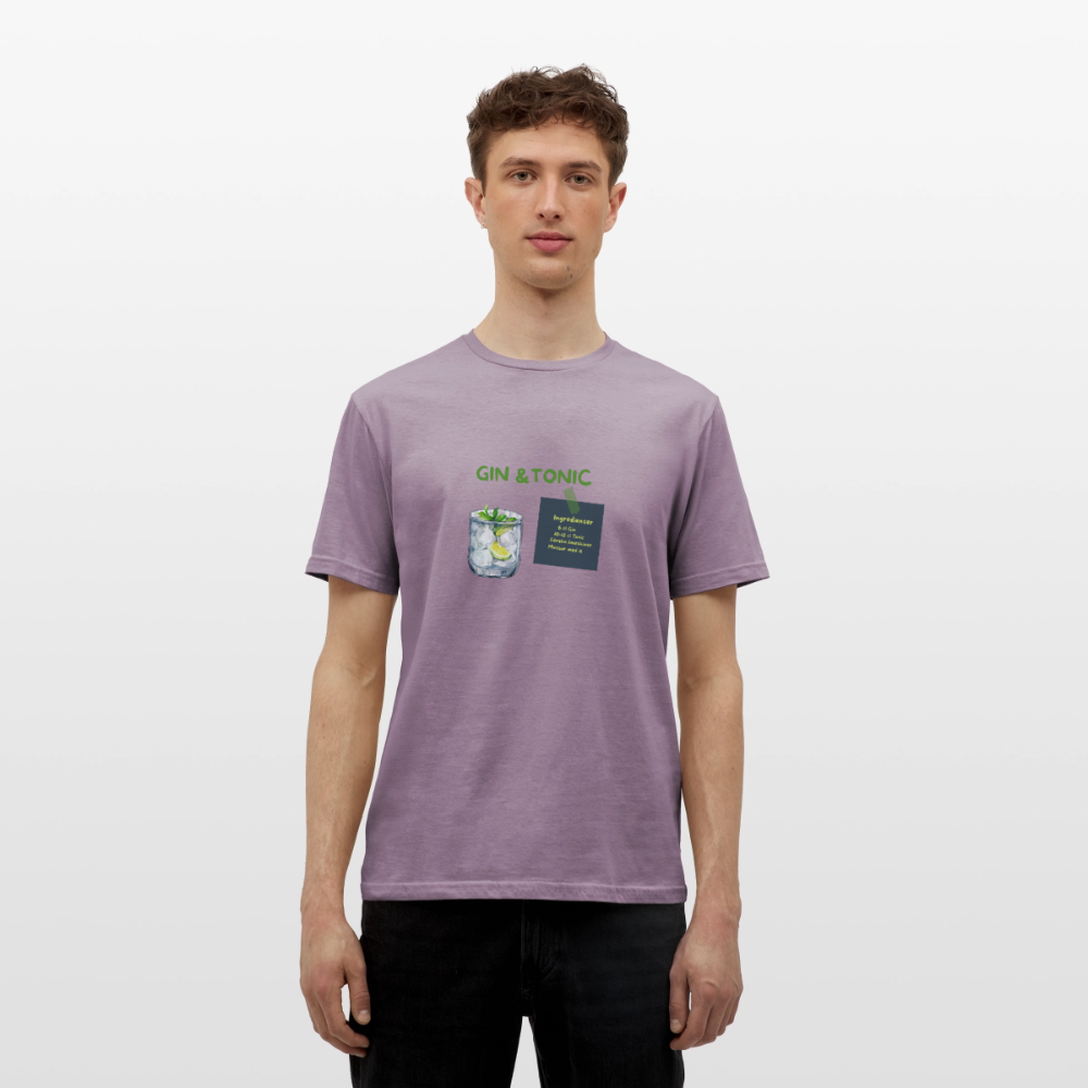 Gin & tonic T-shirt herr - lilagrå 