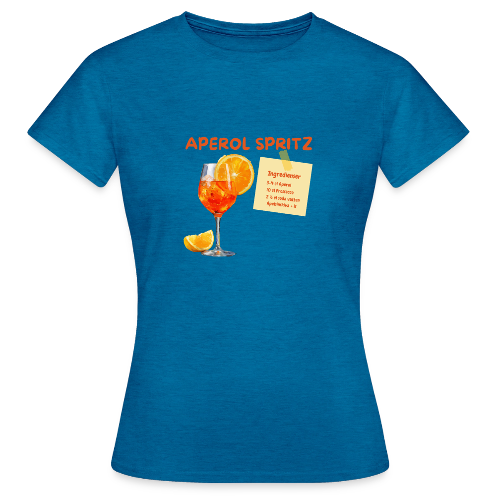Aperol spritz T-shirt Dam - antikblå safirljung