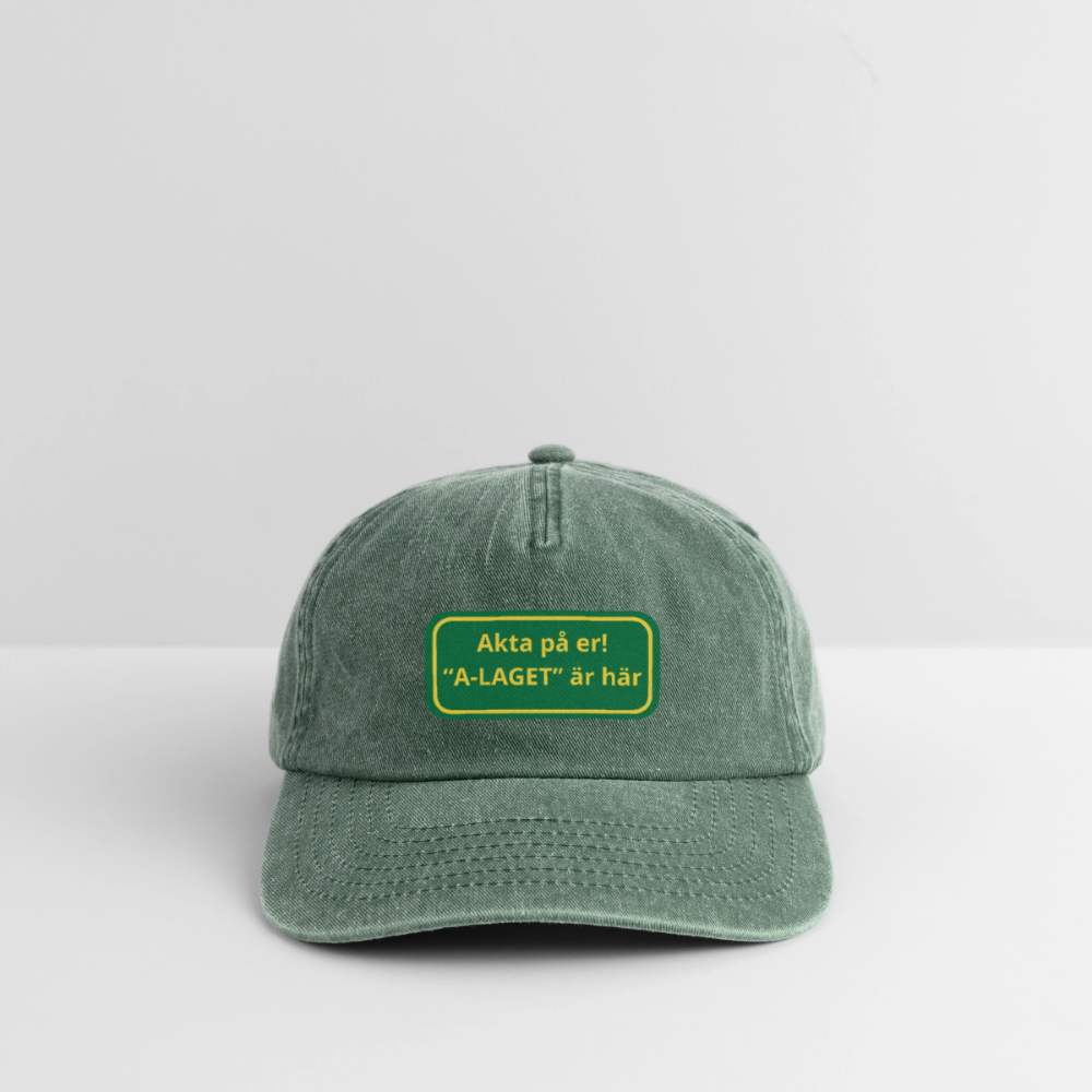 Akta på er A-laget är här vintagekeps - vintageflaska grön 