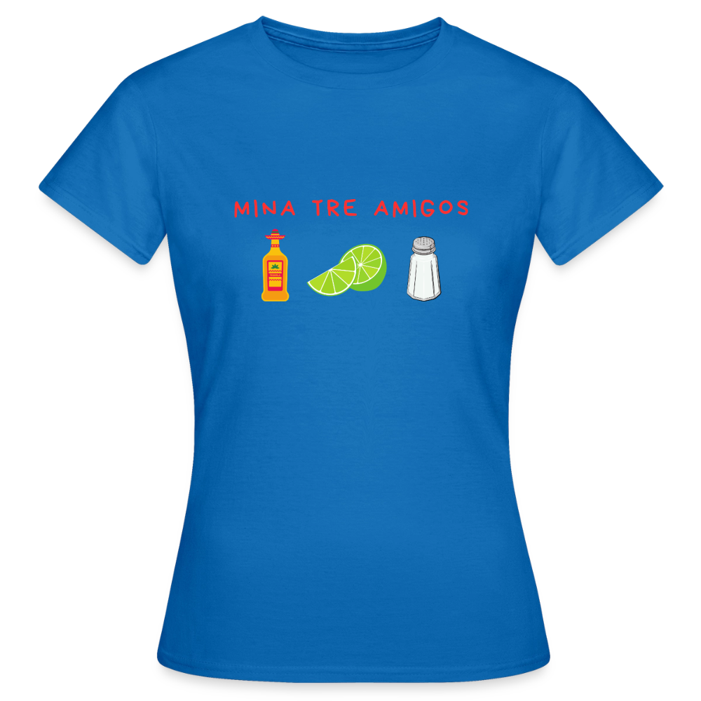 Mina tre amigos T-shirt Dam - royalblå