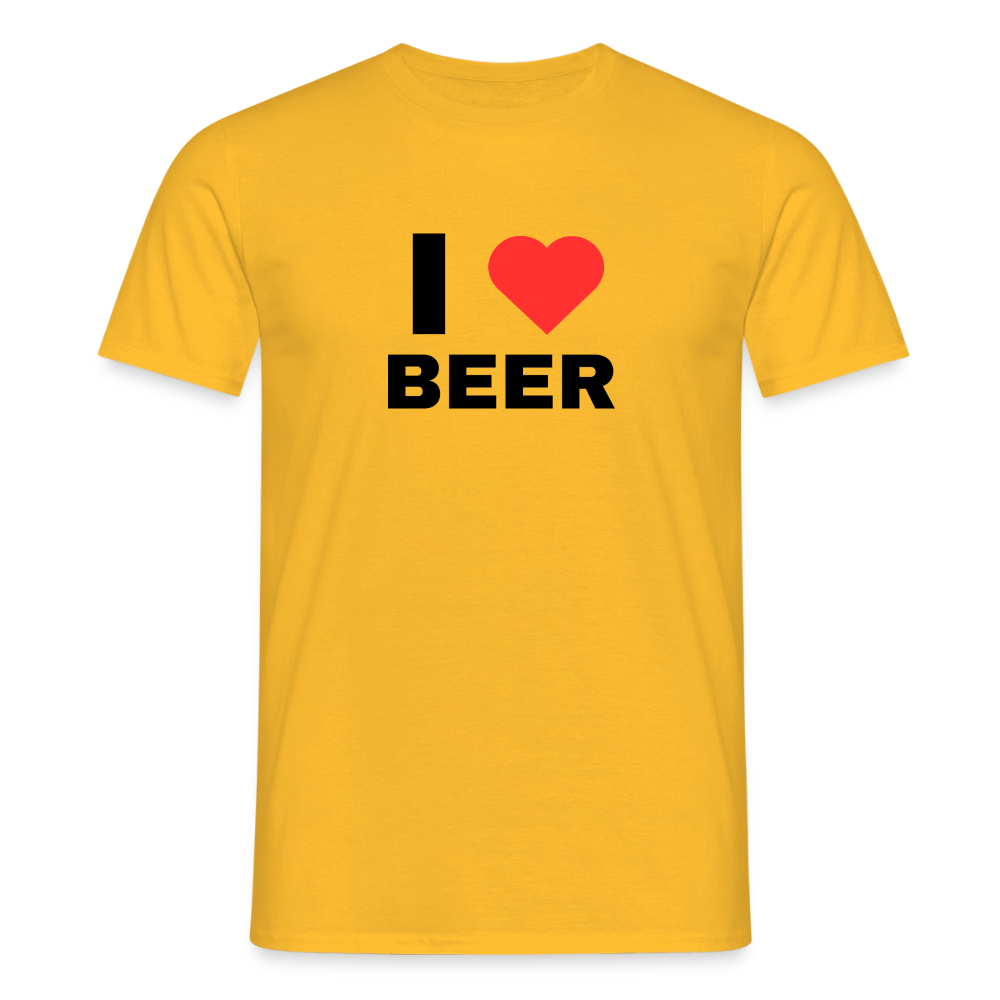 I love beer T-shirt herr - gul