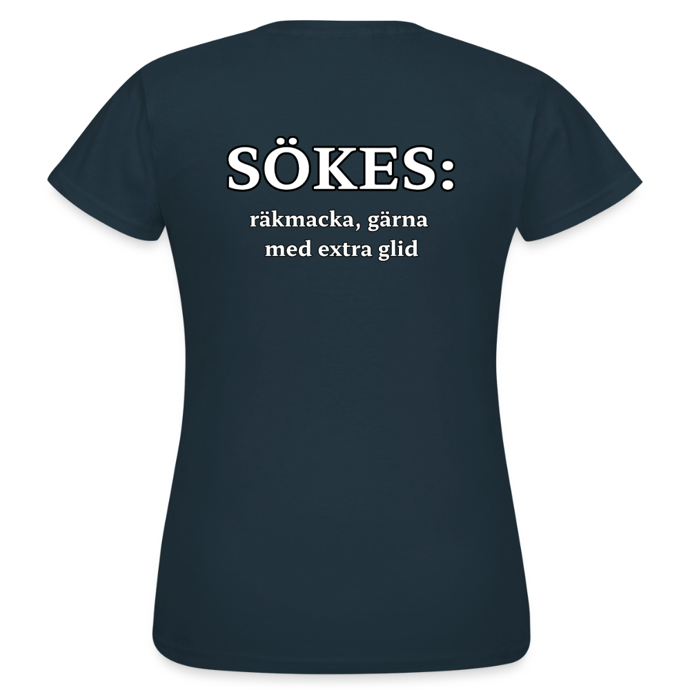 Sökes: Räkmacka, gärna med extra glid T-shirt Dam - marinblå