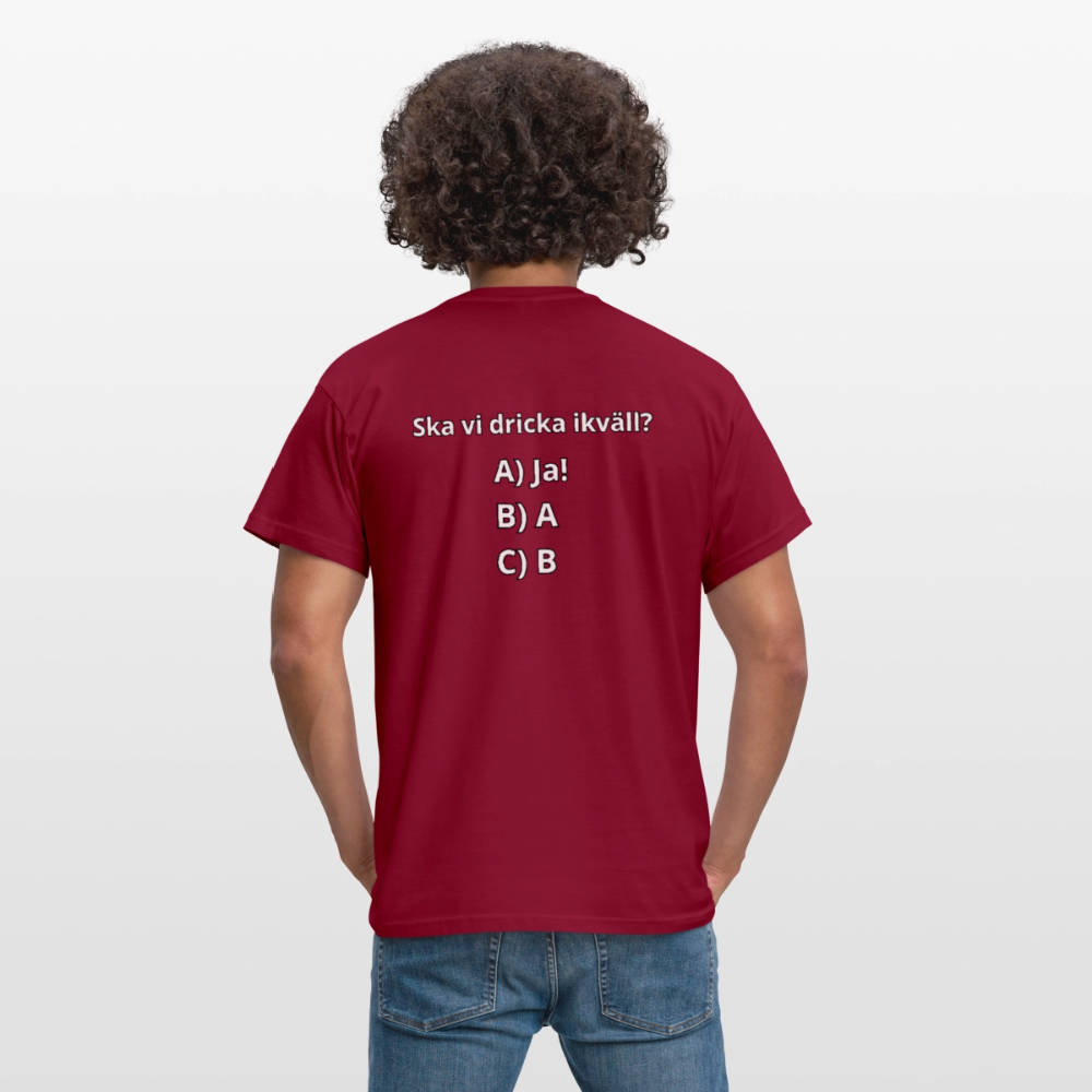 Ska vi dricka ikväll? T-shirt Herr - tegelröd