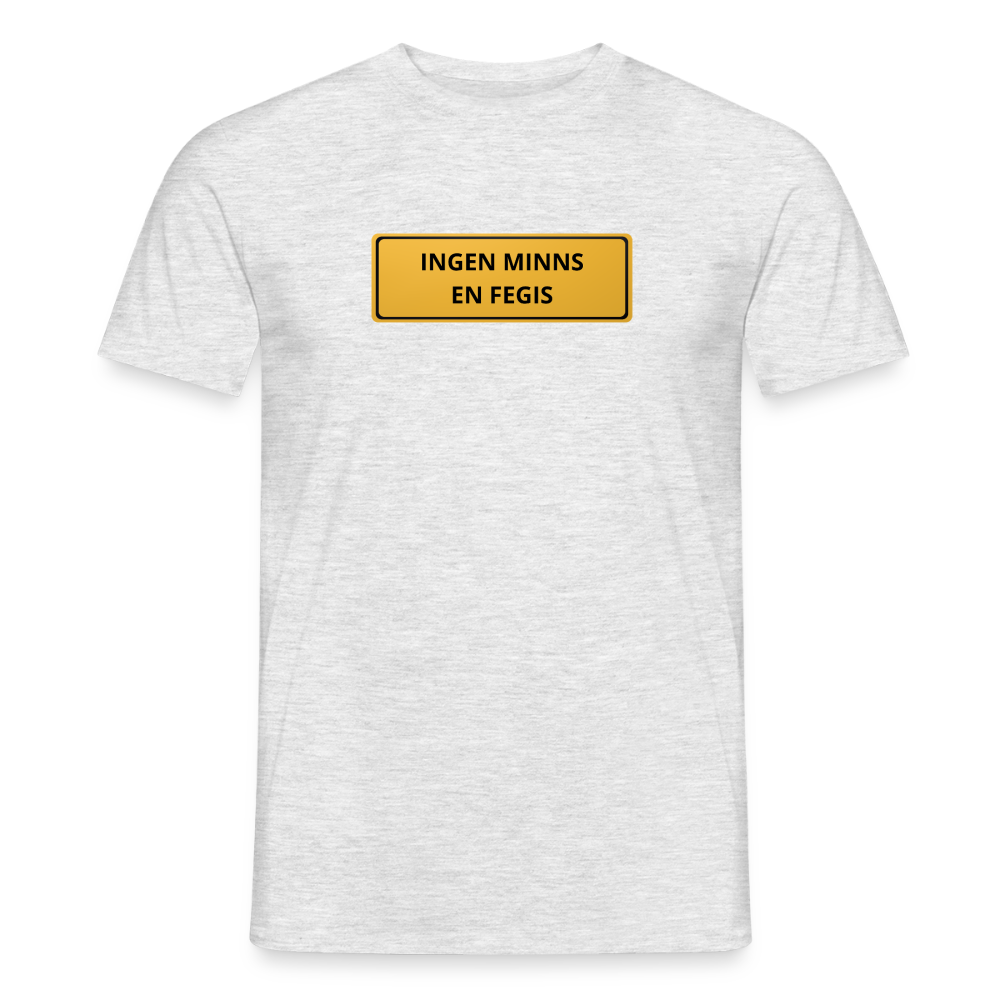 Ingen minns en fegis T-shirt herr - gråmelerad