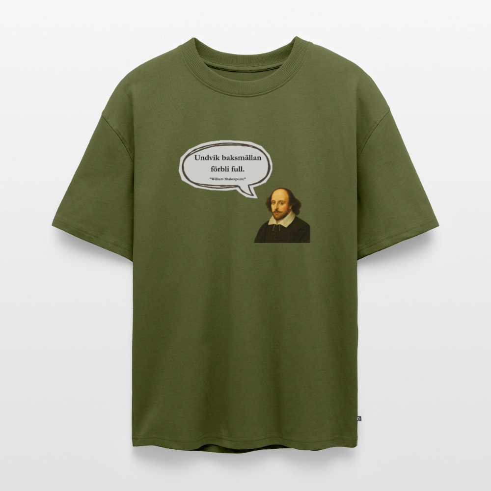 Undvik baksmällan förbli full oversized premium-T-shirt unisex - kaki