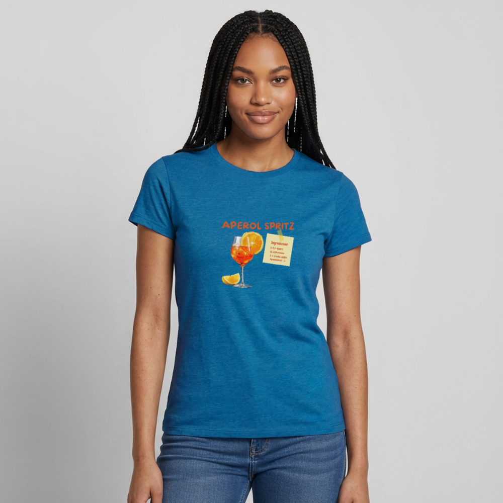 Aperol spritz T-shirt Dam - antikblå safirljung