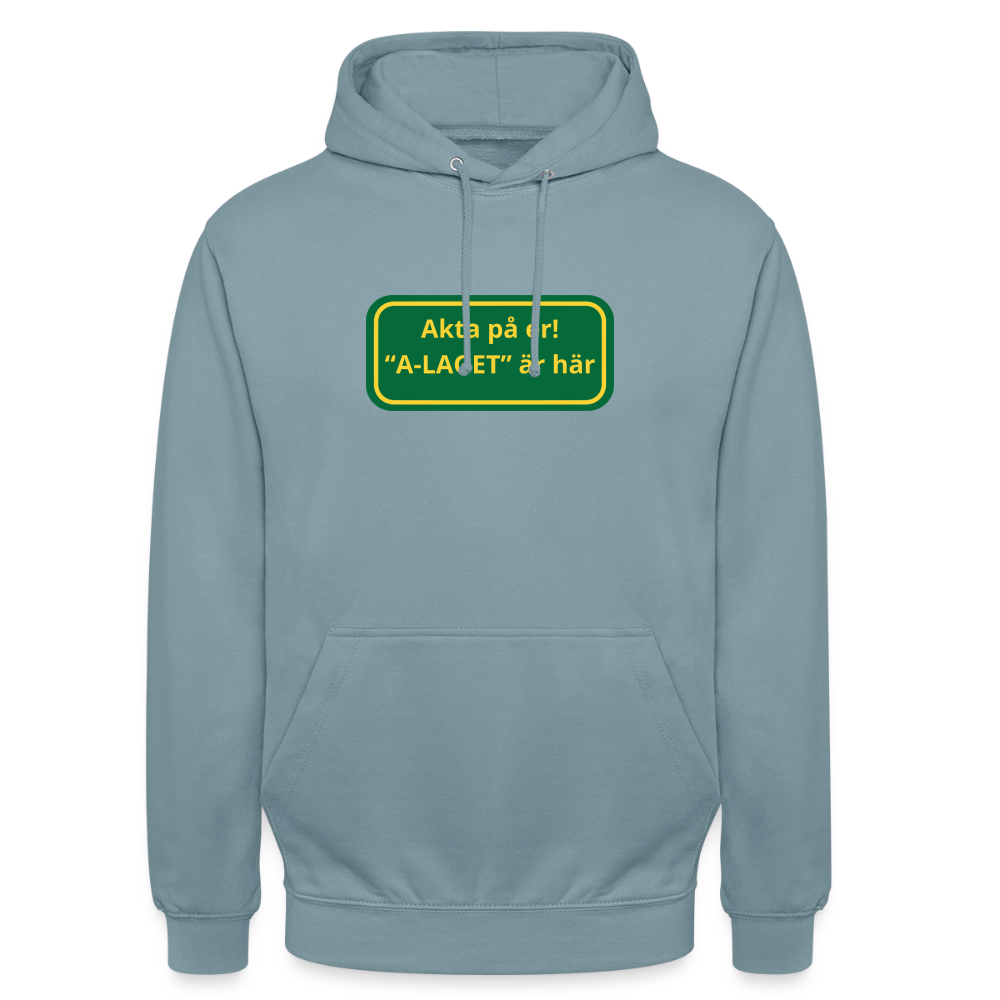 Akta på er A-laget är här Hoodie unisex - dimblå