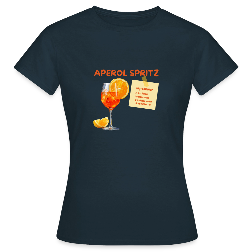 Aperol spritz T-shirt Dam - marinblå