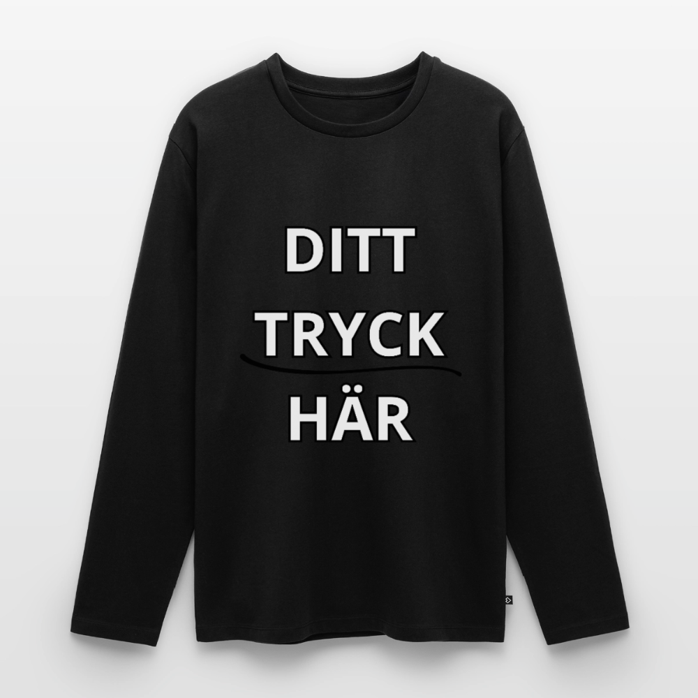 Ekologisk långärmad premium-T-shirt herr - svart