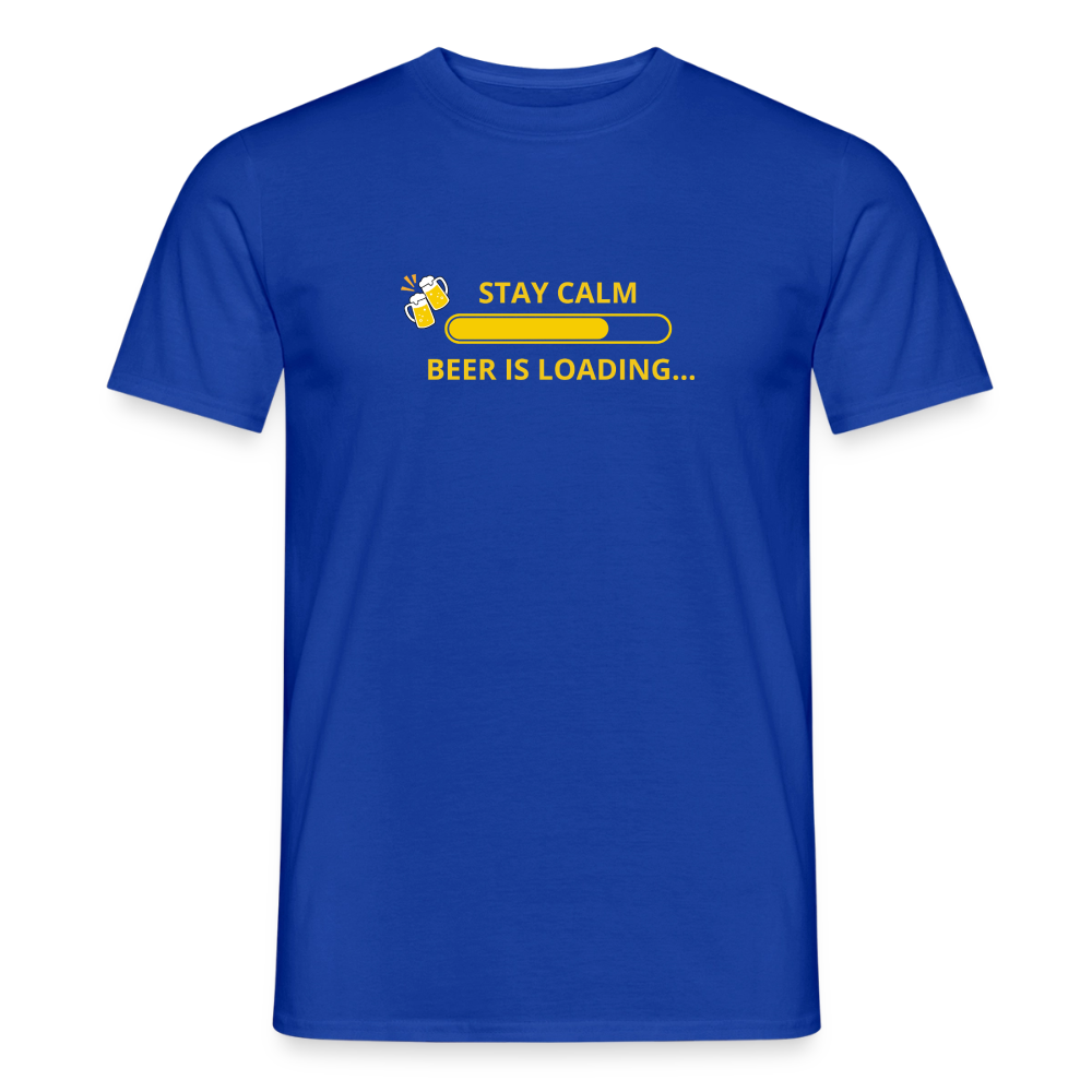 Stay calm beer is loading T-shirt herr - mörkblå