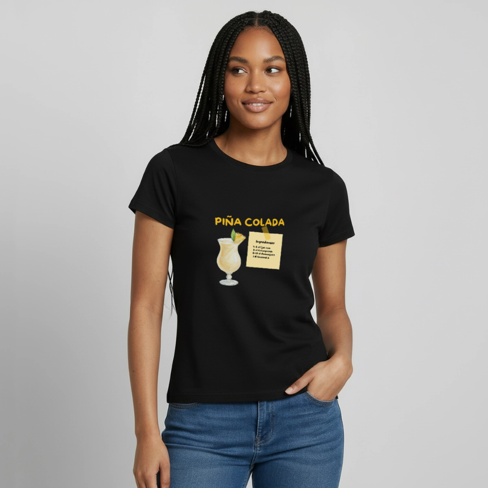 Pina colada T-shirt Dam - svart