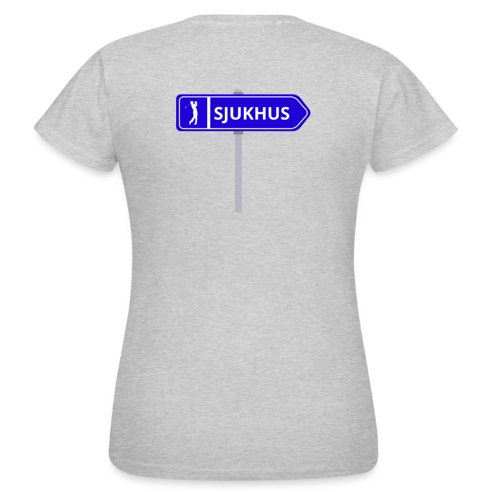Sjukhus skylt T-shirt dam - gråmelerad