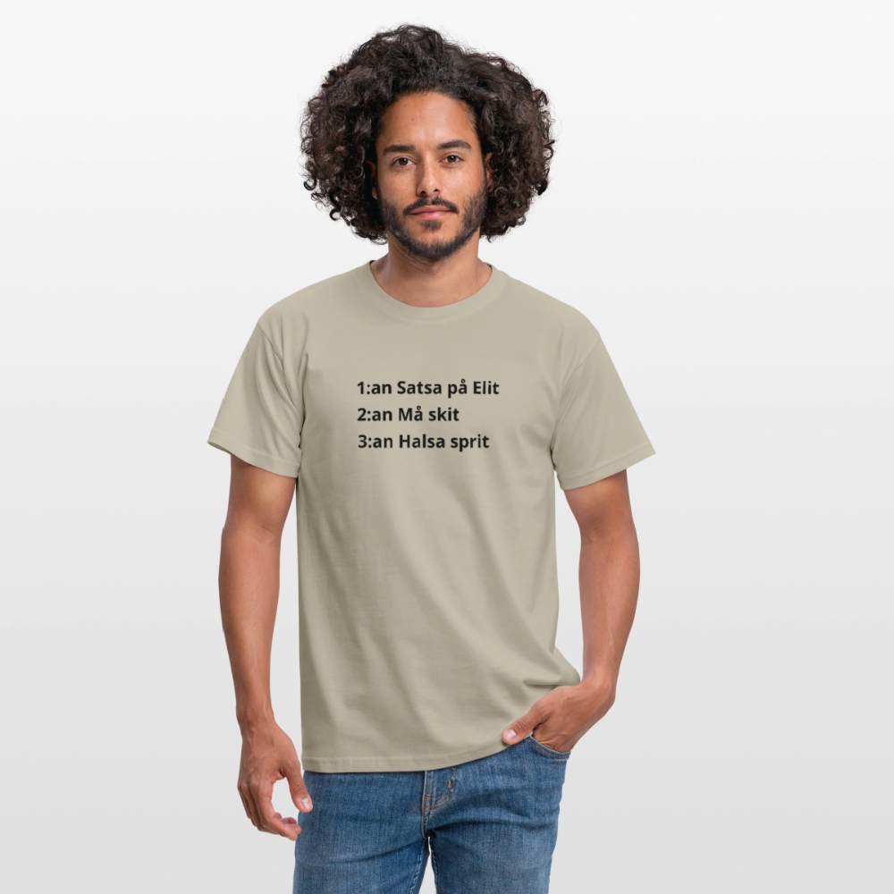 1-3:an T-shirt herr - sandbeige