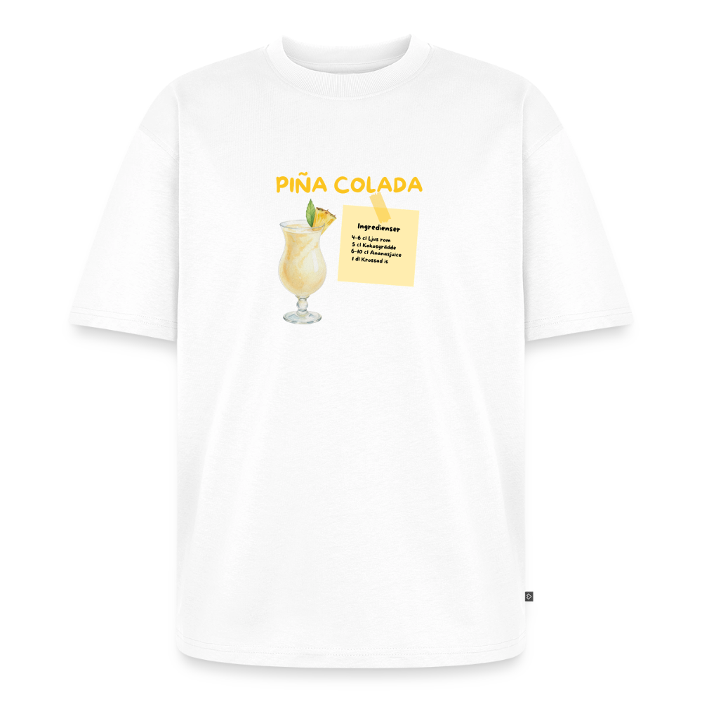 Pina Colada oversized premium-T-shirt unisex - vit