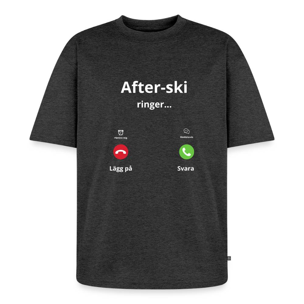 After-ski ringer... oversized premium-T-shirt unisex - antracitmelerad