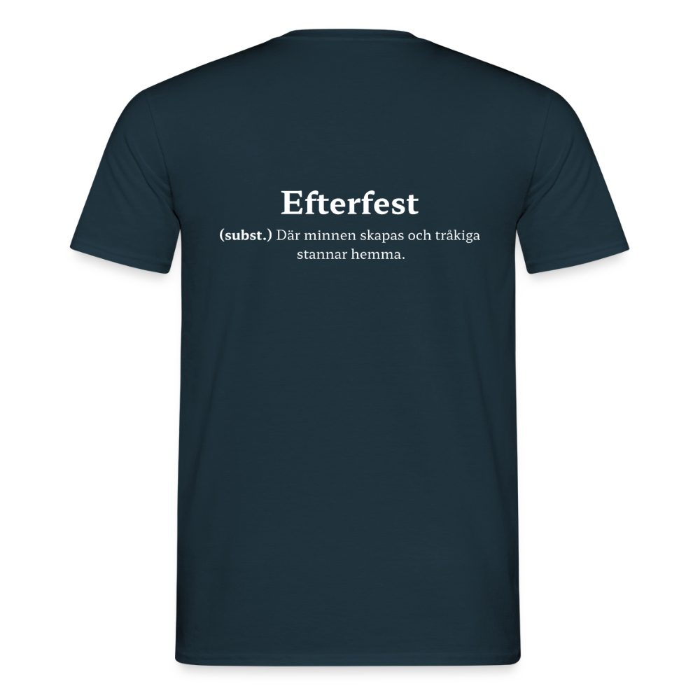 Efterfest T-shirt Herr - marinblå