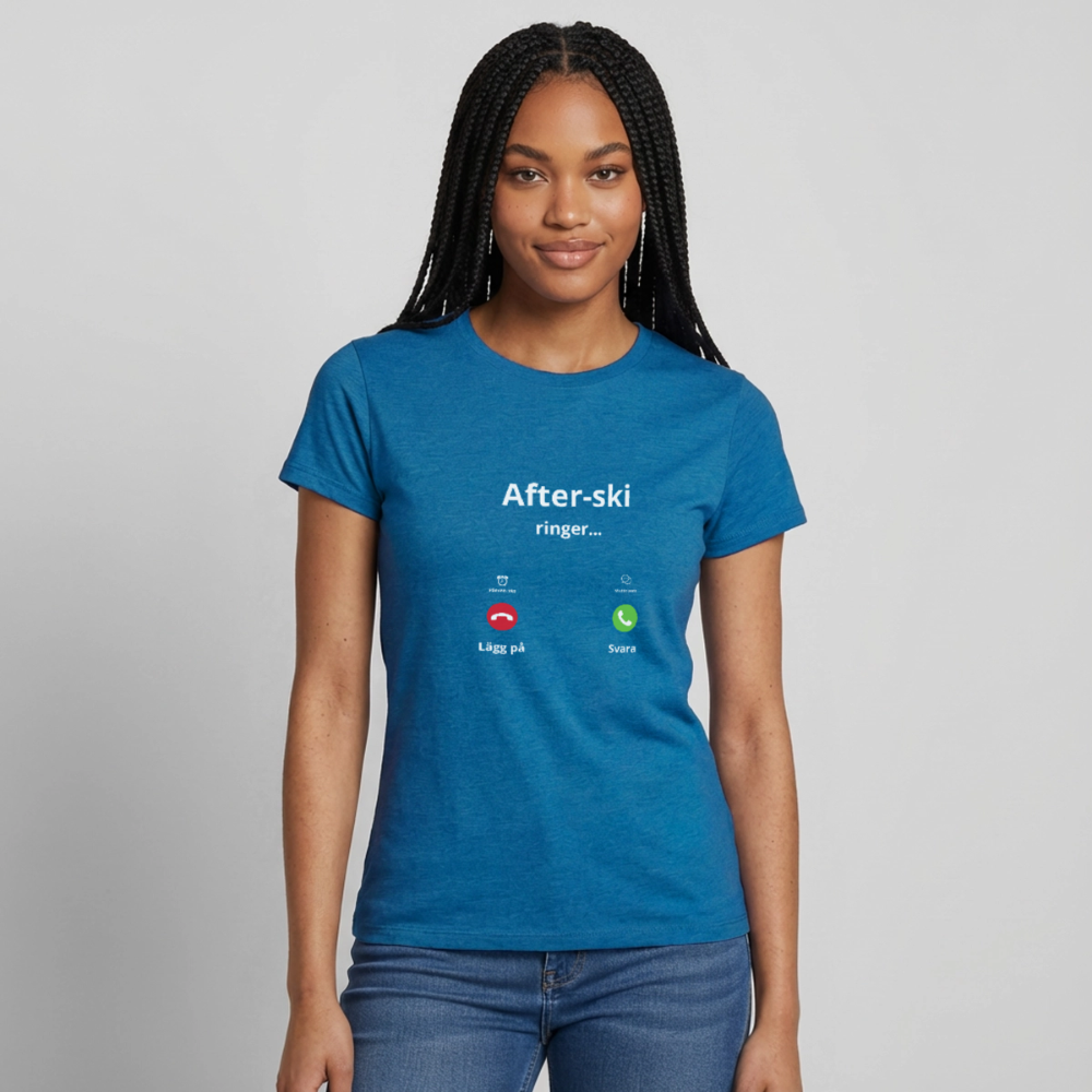 After-ski ringer... T-shirt dam - antikblå safirljung