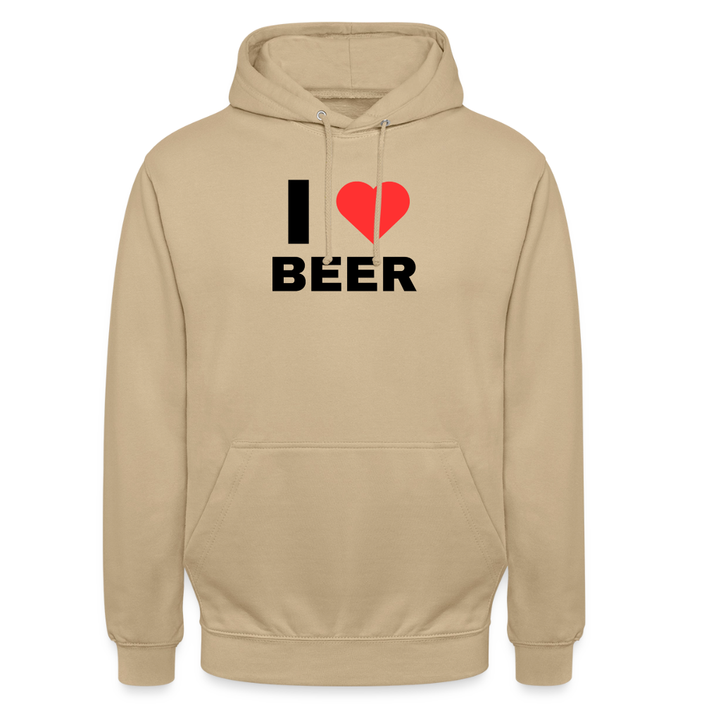 I love beer Hoodie unisex - beige