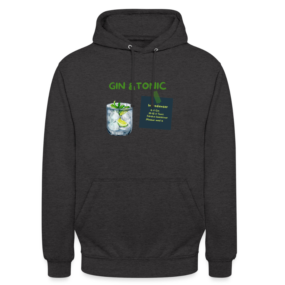 Gin & Tonic Hoodie Unisex - kolgrå