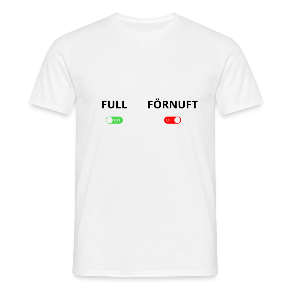 Full on, Förnuft off T-shirt Herr - vit