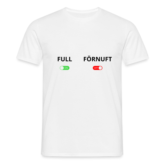 Full on, Förnuft off T-shirt Herr - vit