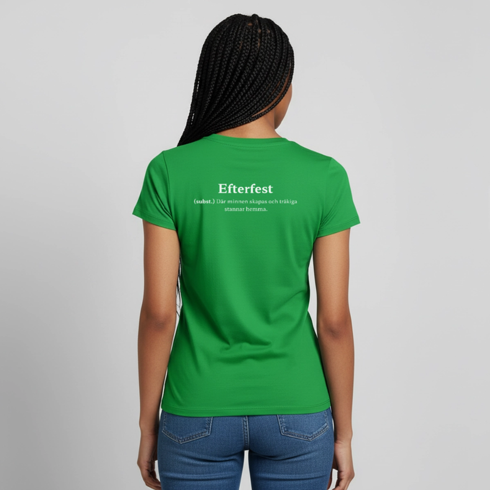 Efterfest T-shirt Dam - kellygrön