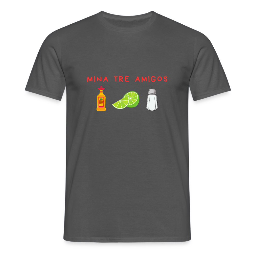 Mina tre amigos T-shirt Herr - kolgrå
