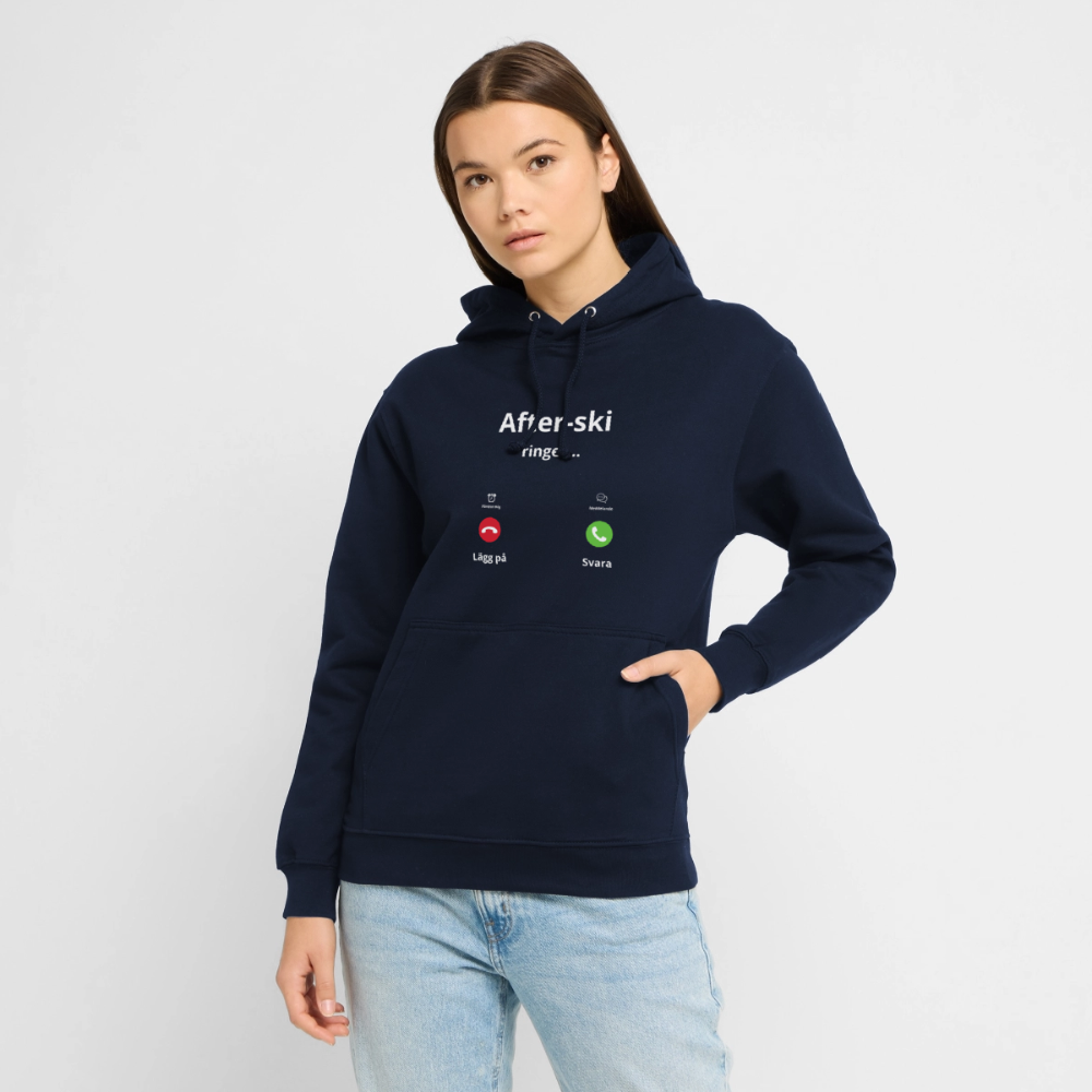 After-ski ringer... Hoodie unisex - marinblå