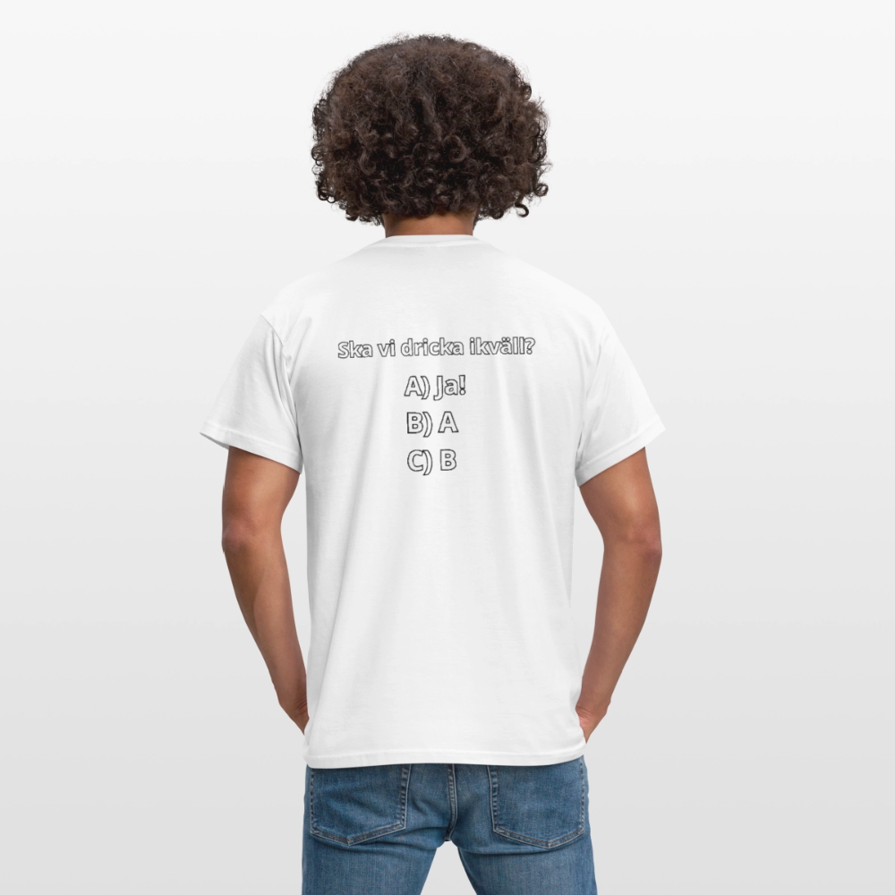Ska vi dricka ikväll? T-shirt Herr - vit