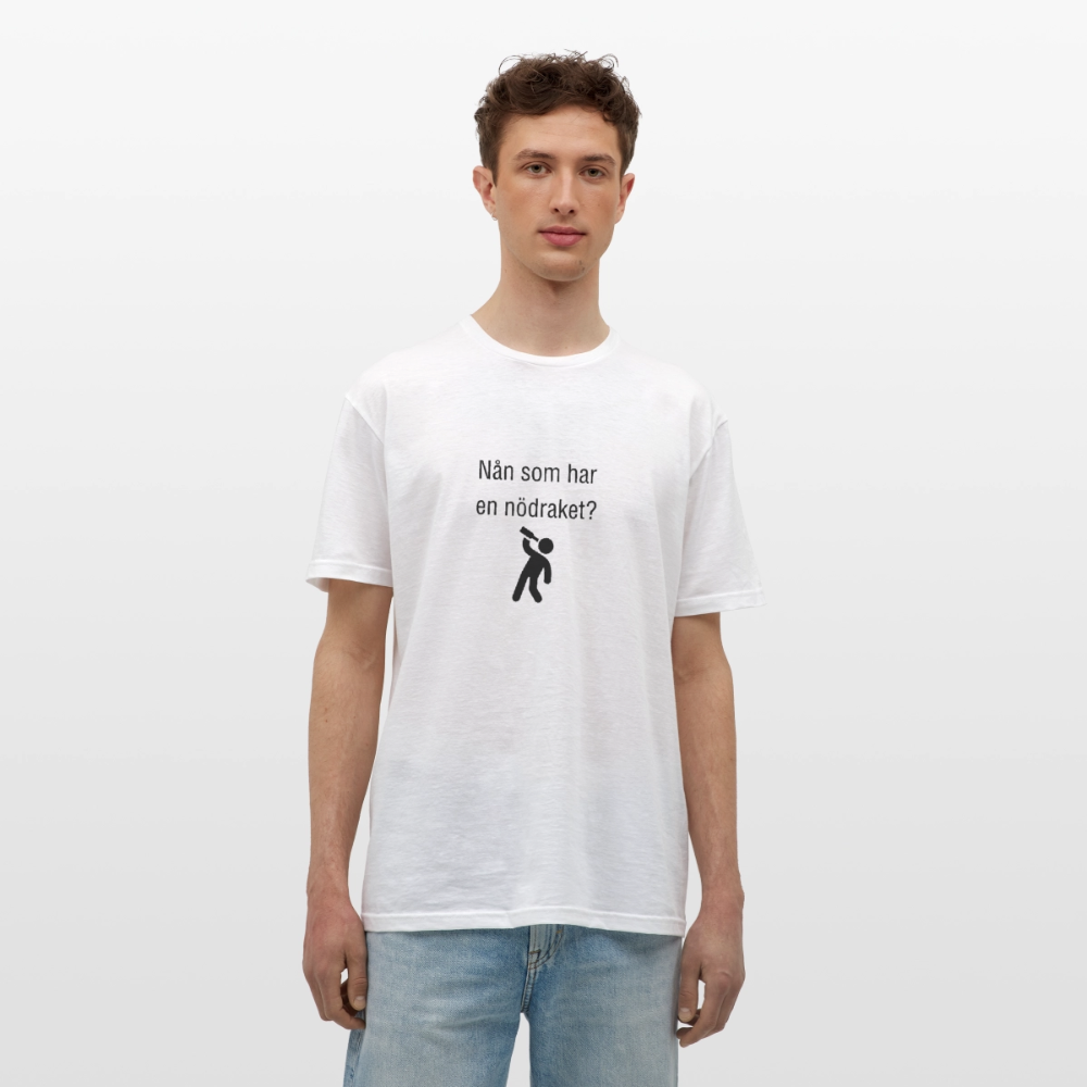 Nån som har en nödraket? T-shirt herr - vit