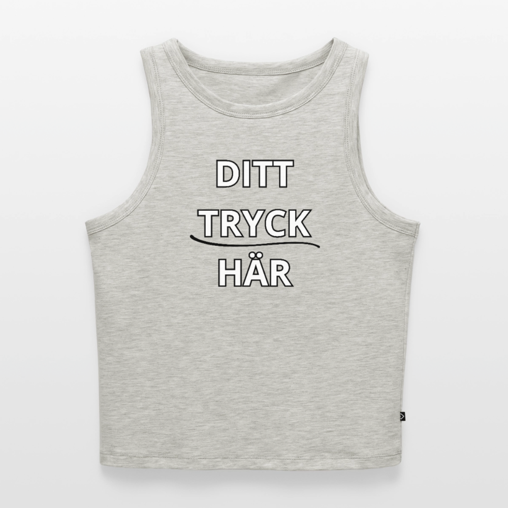 Women's Cropped Tank Top - gråmelerad