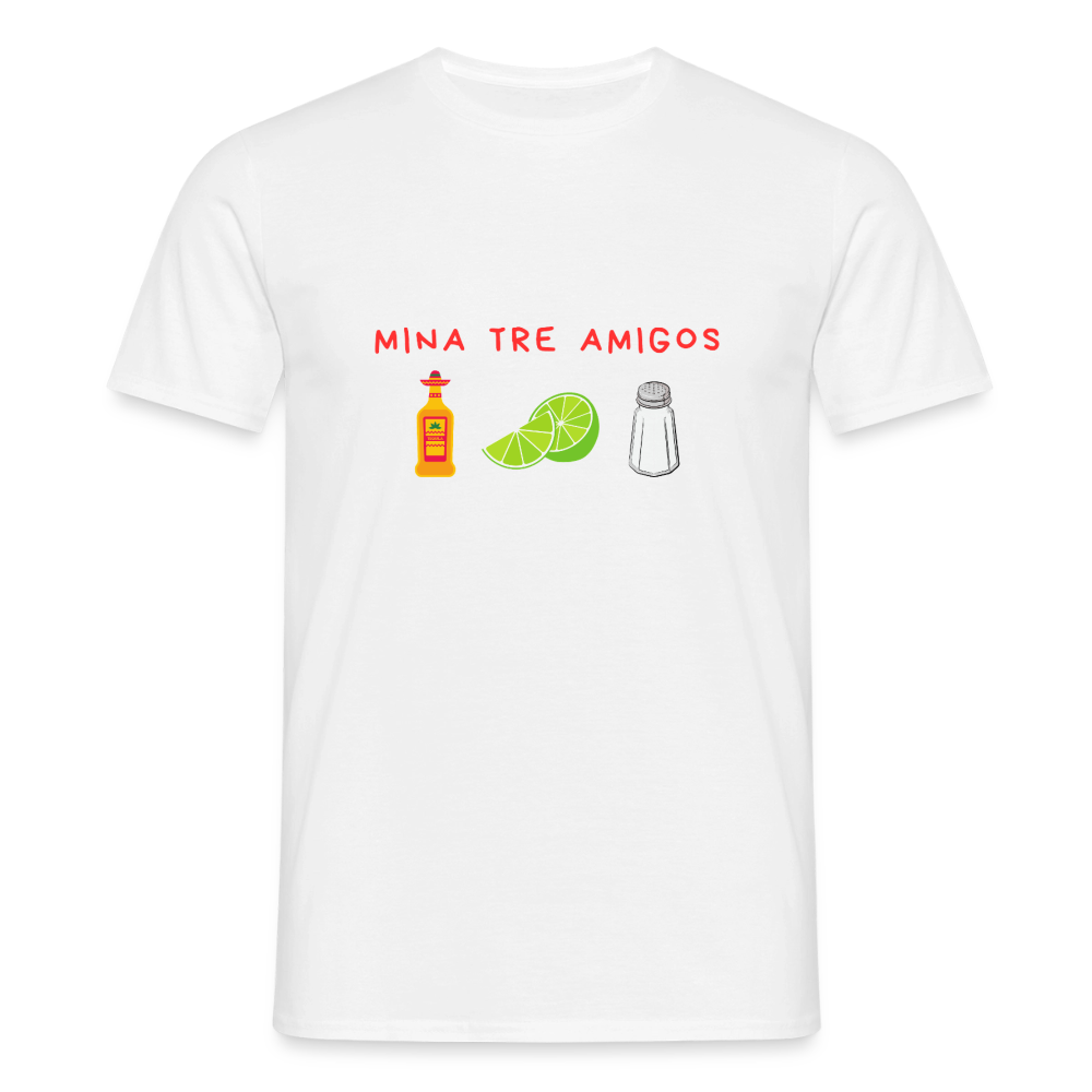Mina tre amigos T-shirt Herr - vit