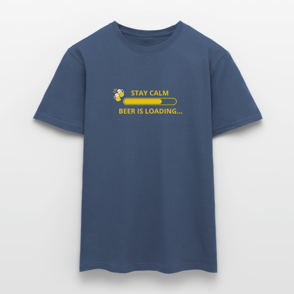 Stay calm beer is loading T-shirt herr - mörk denimblå