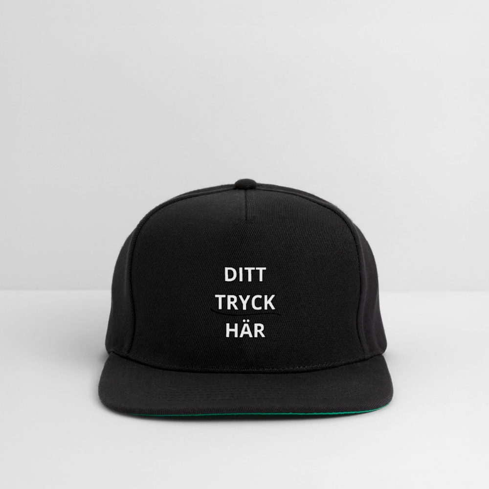 Snapbackkeps - svart/svart