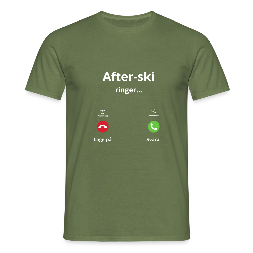 After-ski ringer... T-shirt herr - Militärgrön