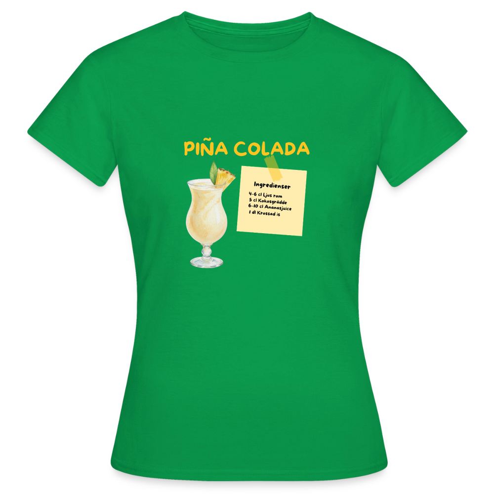 Pina colada T-shirt Dam - kellygrön
